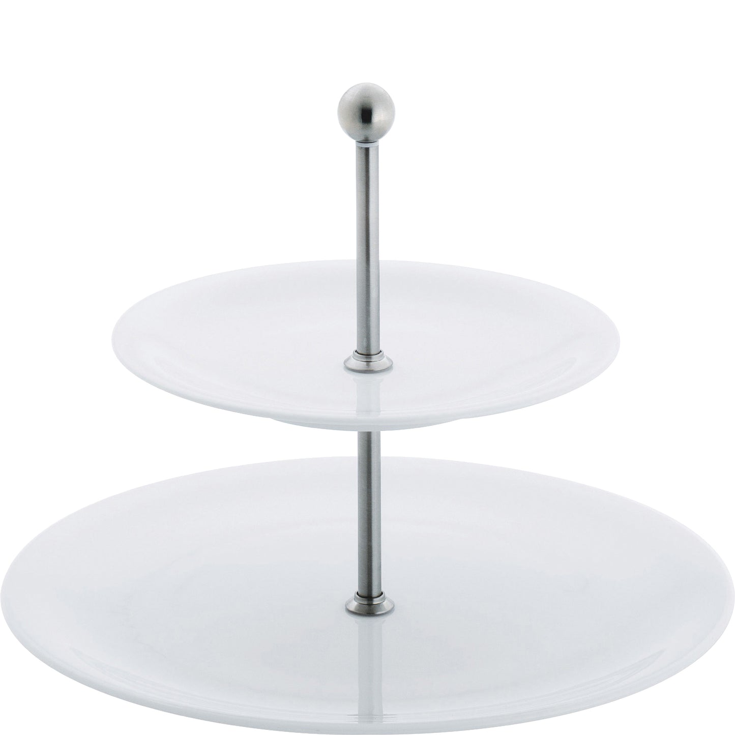 Zwei-stufige Etagere aus Porzellan.