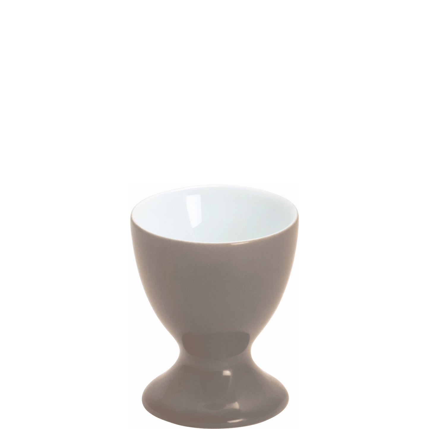 Weiße Porzellan-Tasse auf weißem Hintergrund