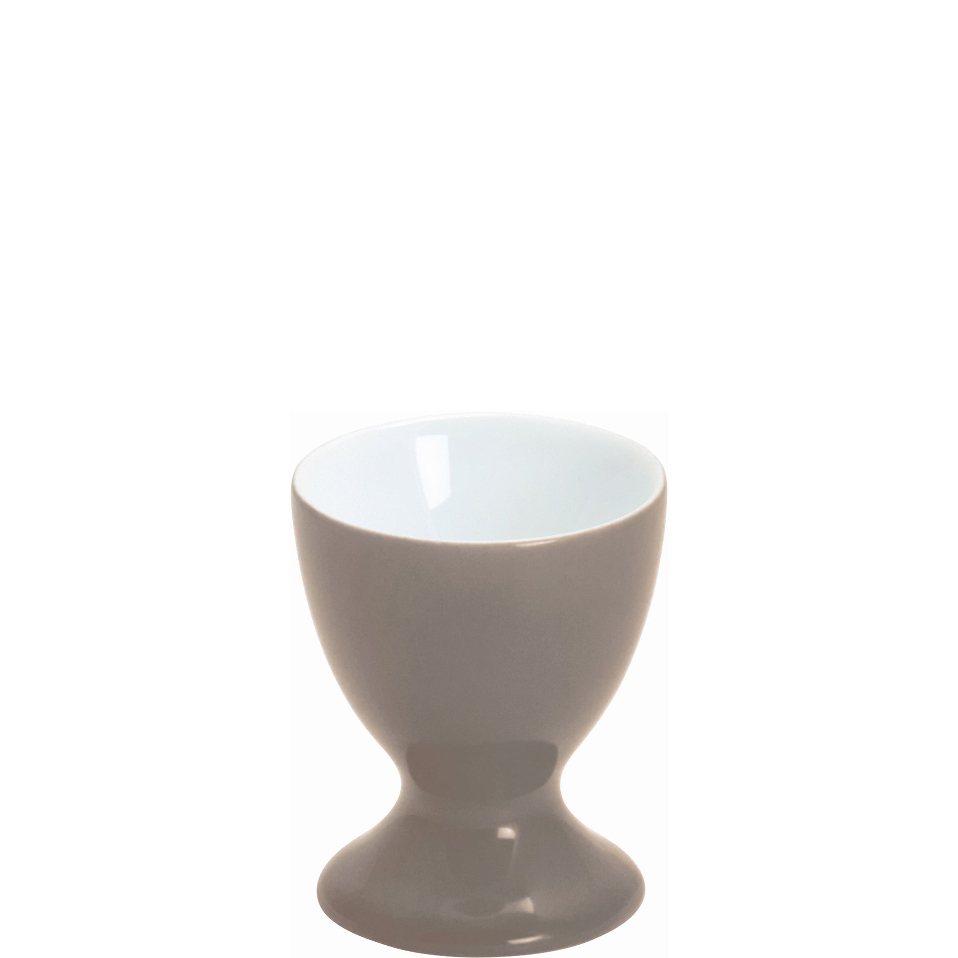 Weiße Porzellan-Tasse auf weißem Hintergrund
