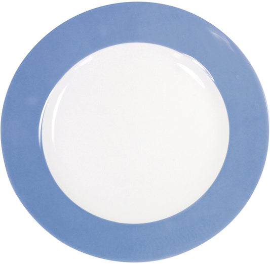 Blaue und weiße Speiseteller, Nahaufnahme