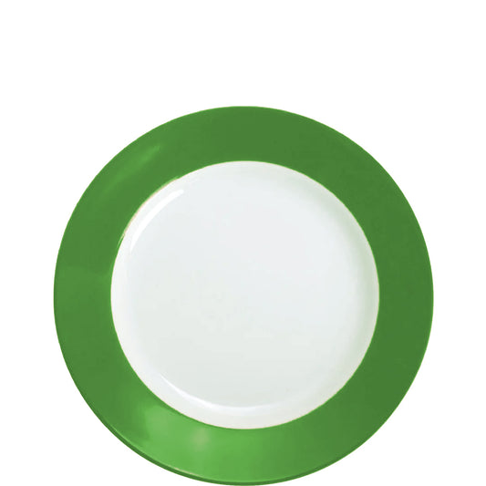 Leere grüne Speiseteller, B2B-Gastronomie