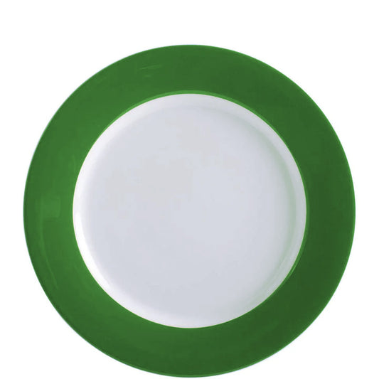 Leere grüne Speiseteller, B2B-Gastronomie