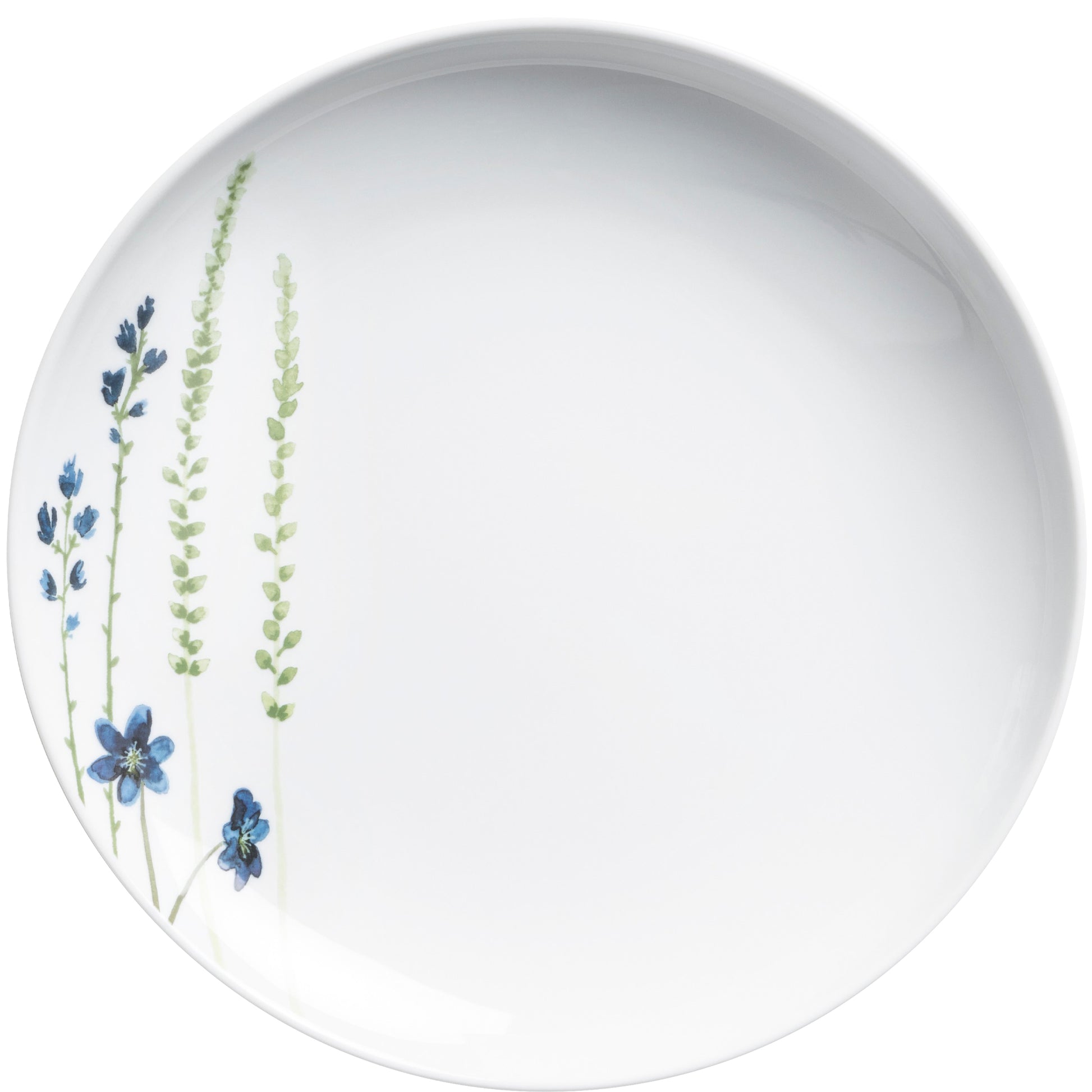 Teller mit Blumenmuster aus Porzellan.