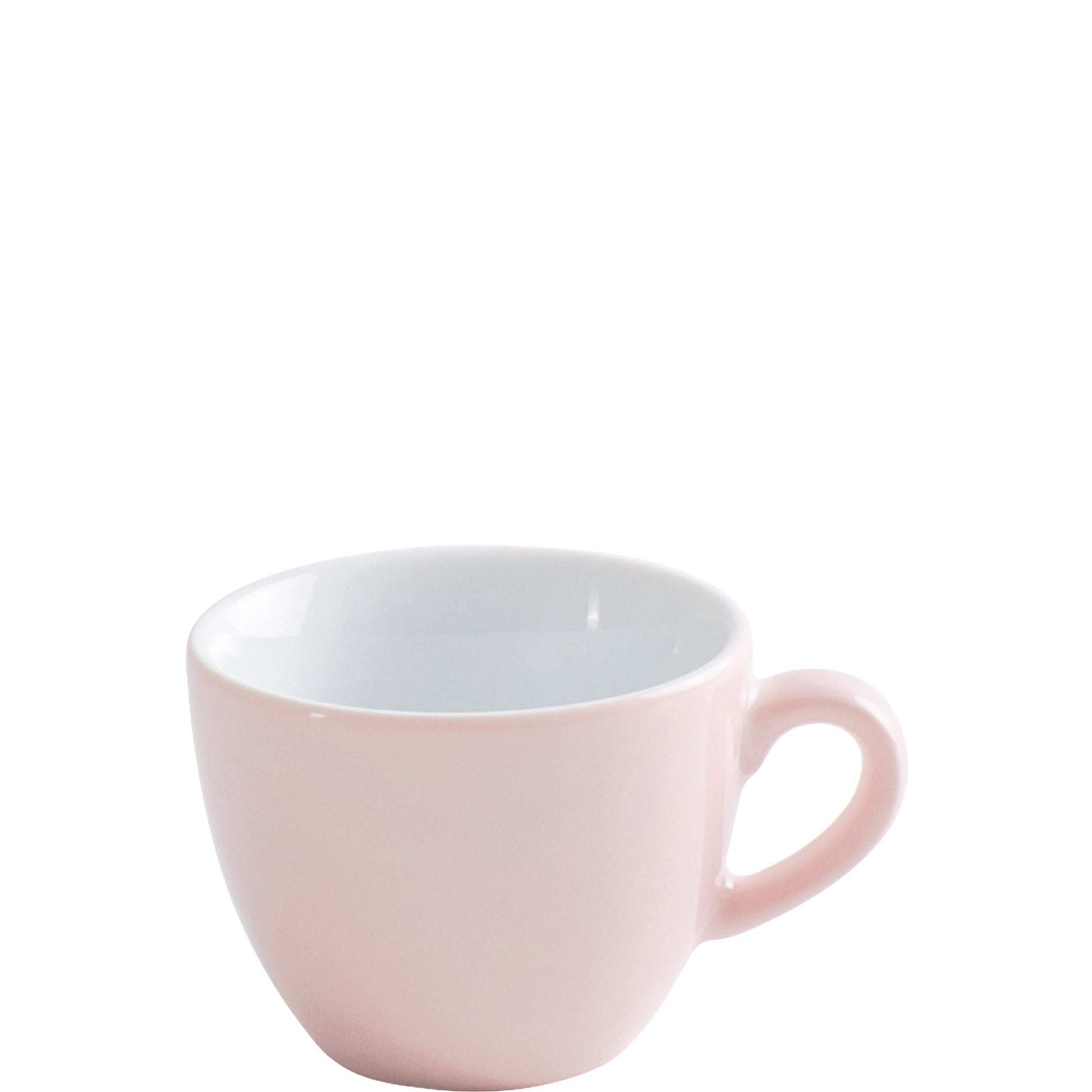 Weiße Kaffeetasse auf weißem Hintergrund