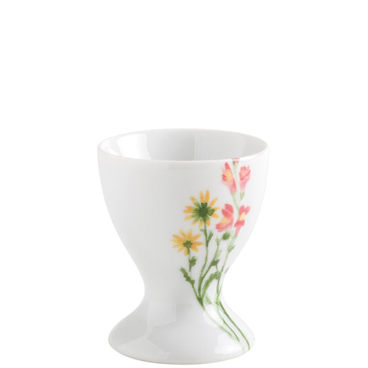 Eierbecher mit Blumenmuster.