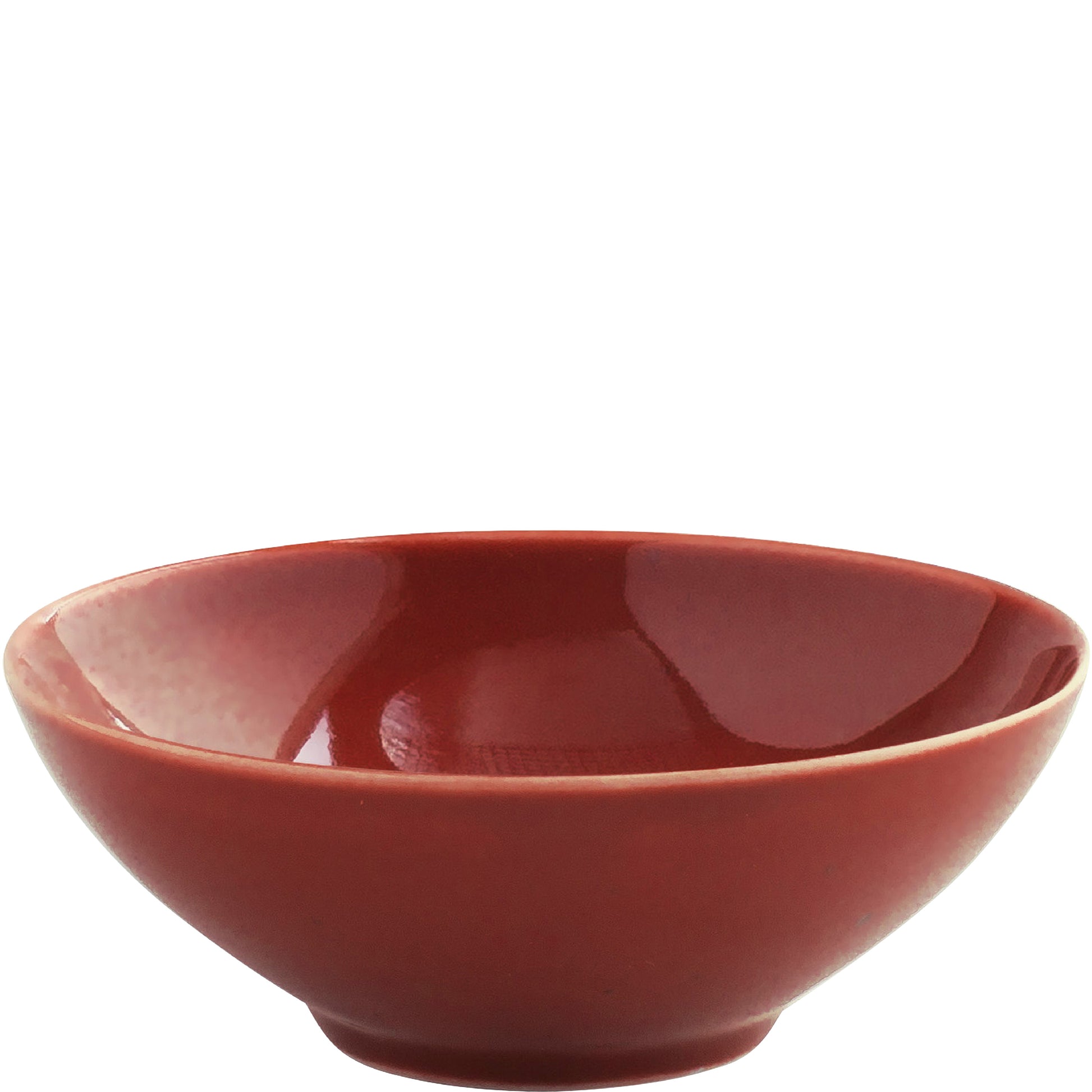 Rote Keramikschale, Nahaufnahme, B2B Gastronomie