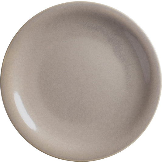 Leere, beige Keramikschale.