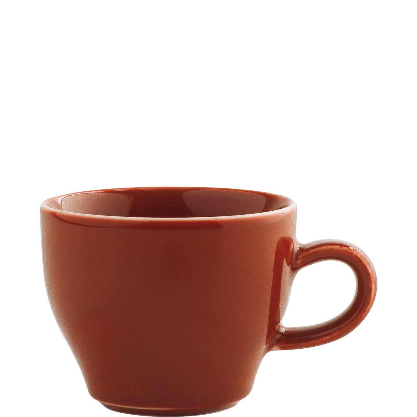 Braune Tasse aus Porzellan.