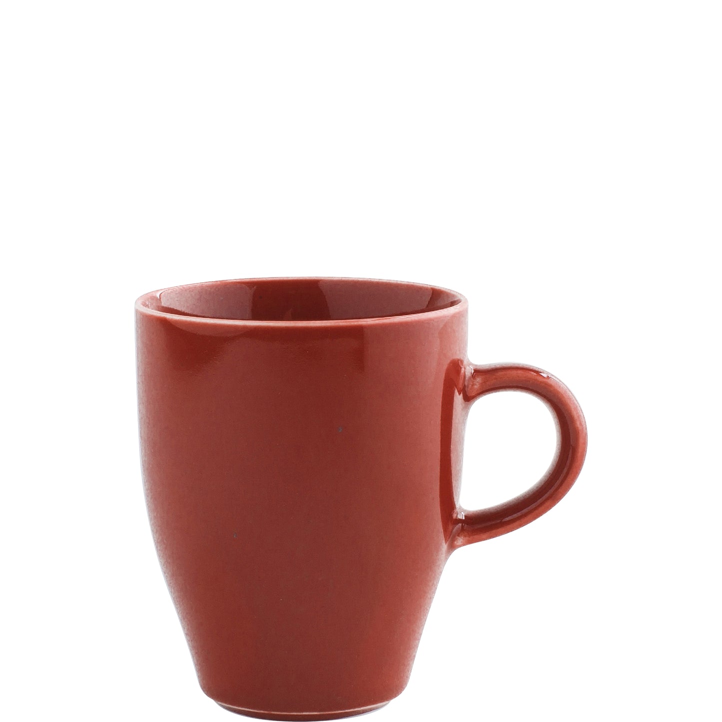 Bordeaux-rote Tasse, Nahaufnahme, Keramik