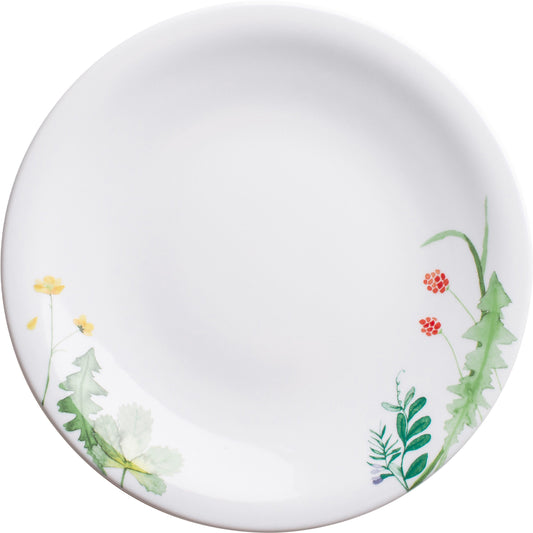 Teller mit floralen Verzierungen.