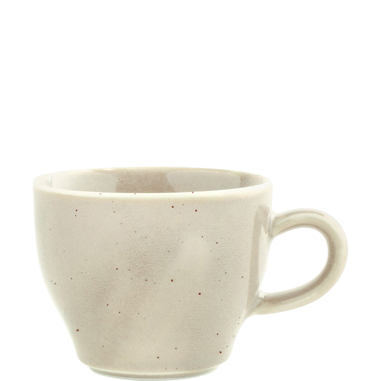 Beige Tasse aus Porzellan.