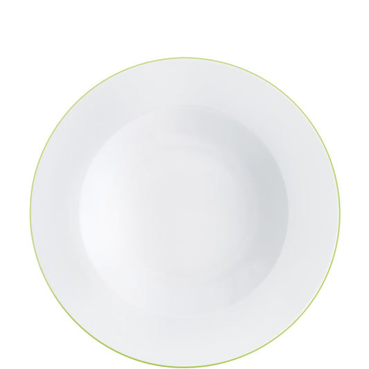 Leere weiße Bistroteller, Nahaufnahme