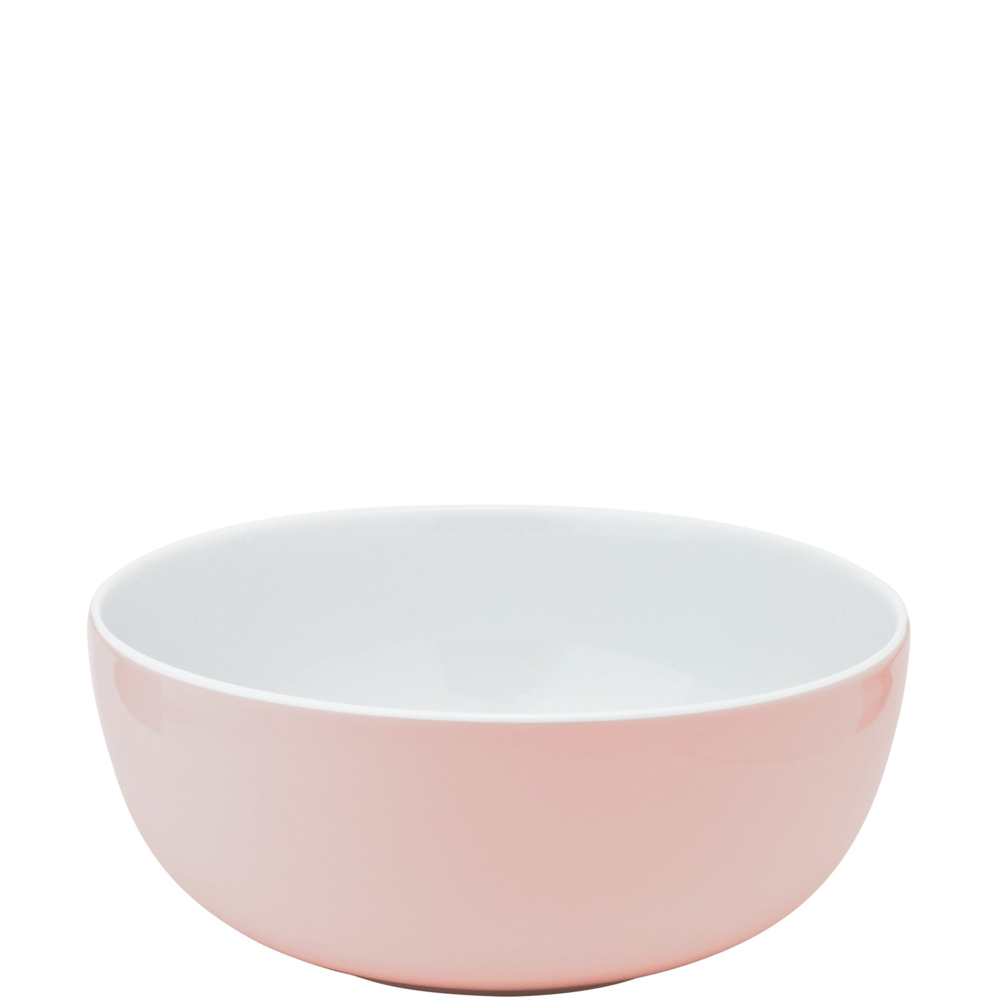 Weiße Bäckerschale auf rosa Unterlage