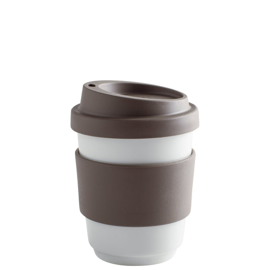 Kaffeebecher mit Deckel, Nahaufnahme