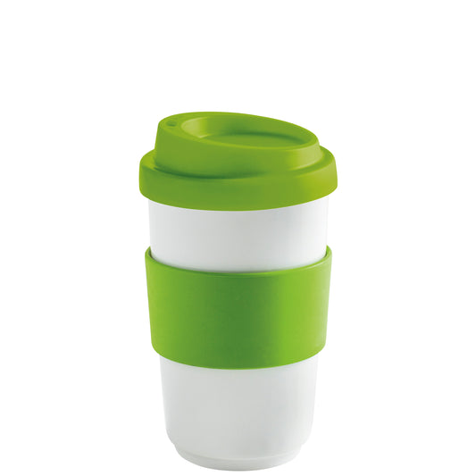 Grüner Kaffeebecher mit Deckel