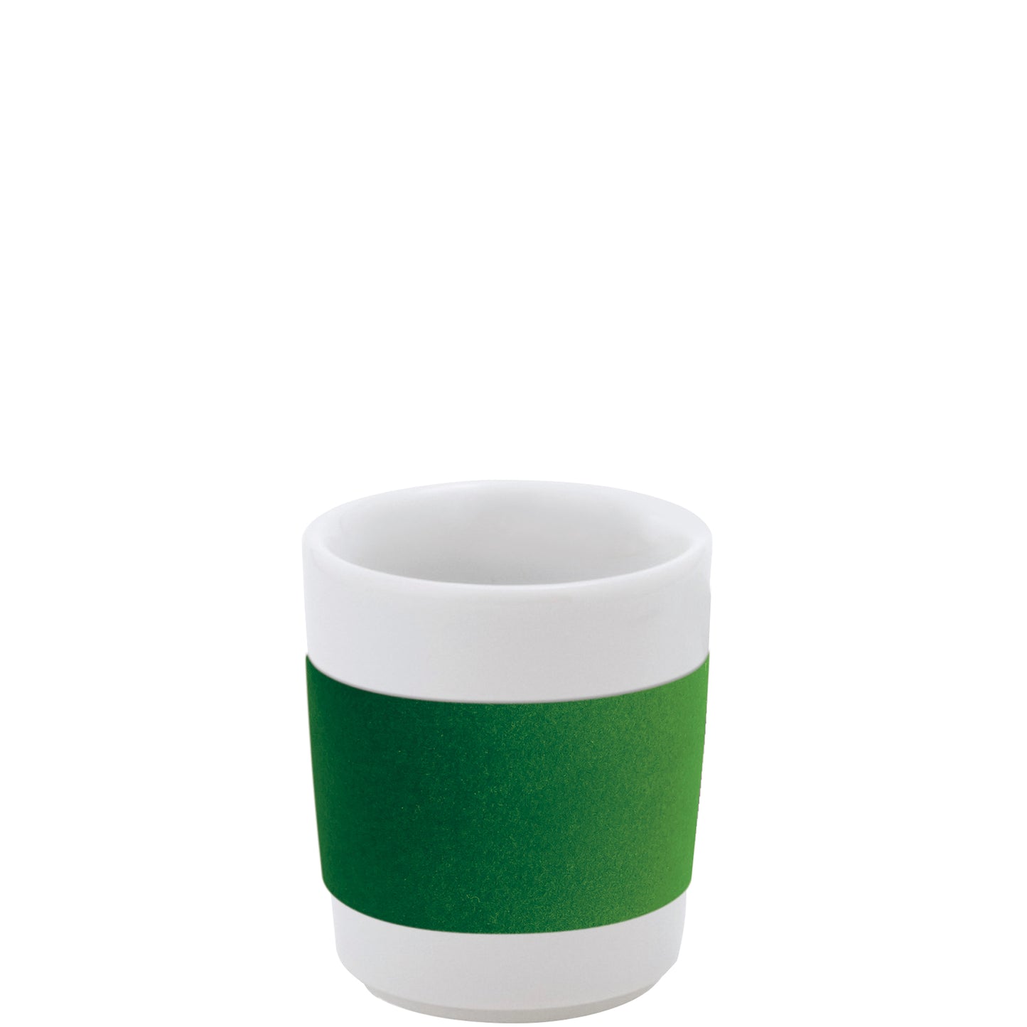 Pappbecher mit grün-weißem Design