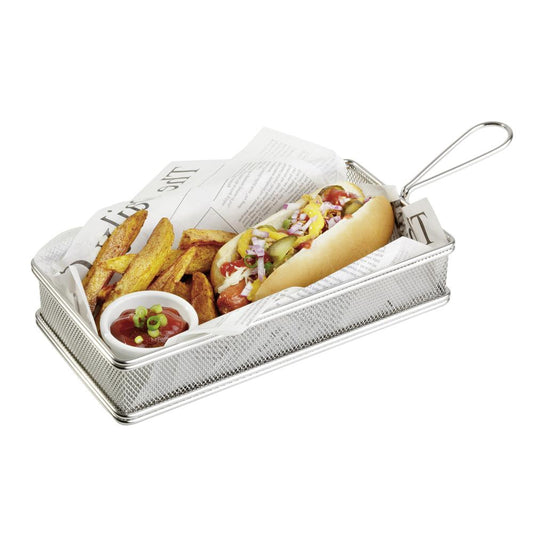 Hot Dog mit Pommes und Ketchup