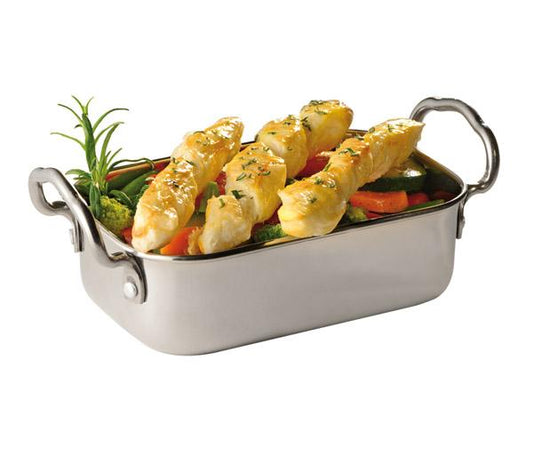 Mini-Servierpfanne, 14,5 x 9,5 cm, H: 4,5 / 7,5 cm