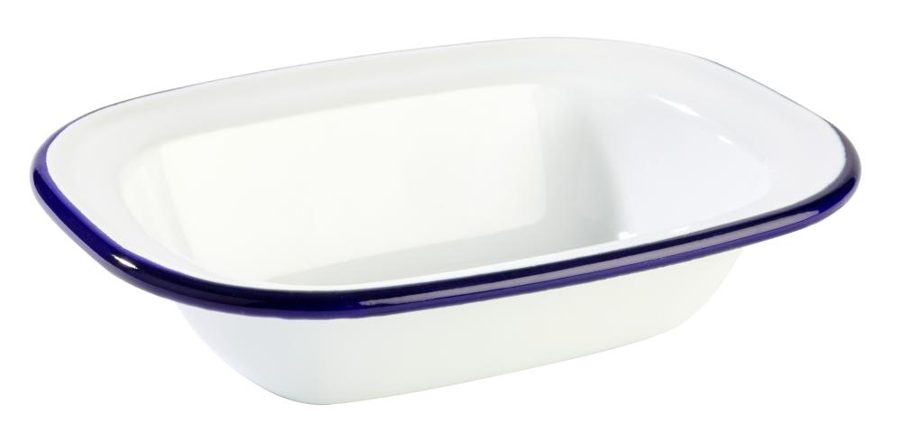 Schale -ENAMELWARE-, 18 x 13,5 cm, H: 4 cm