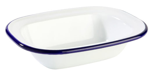 Schale -ENAMELWARE-, 18 x 13,5 cm, H: 4 cm