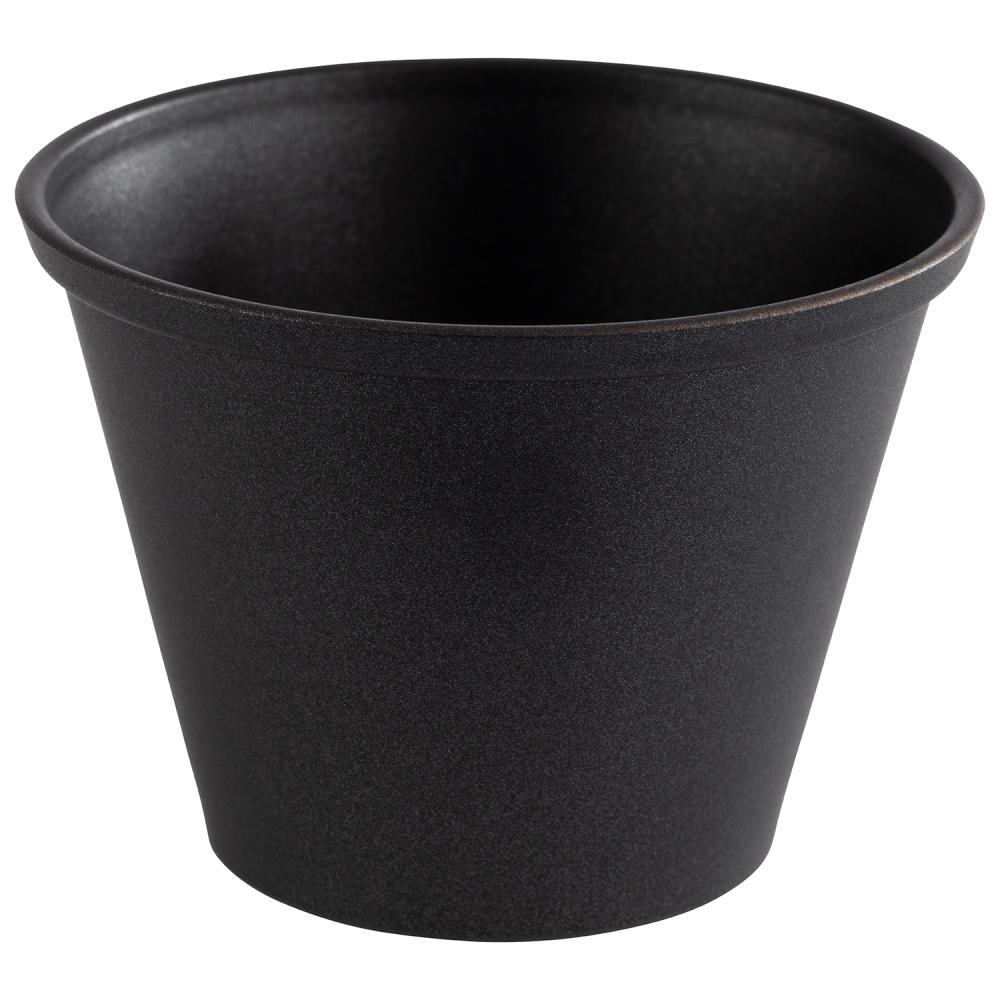 Schwarze Pflanzschale für Gastronomie