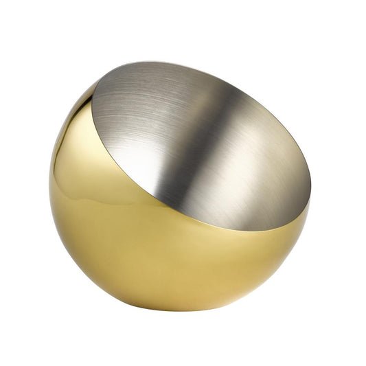Metallische Schale, gold und silber