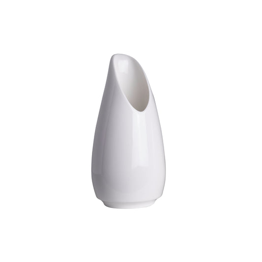Weiße, moderne Porzellanvase.