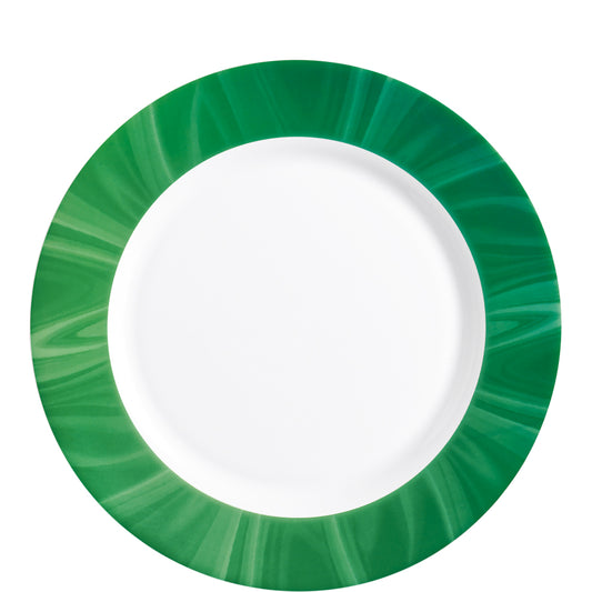 Grüner Teller mit breitem Rand
