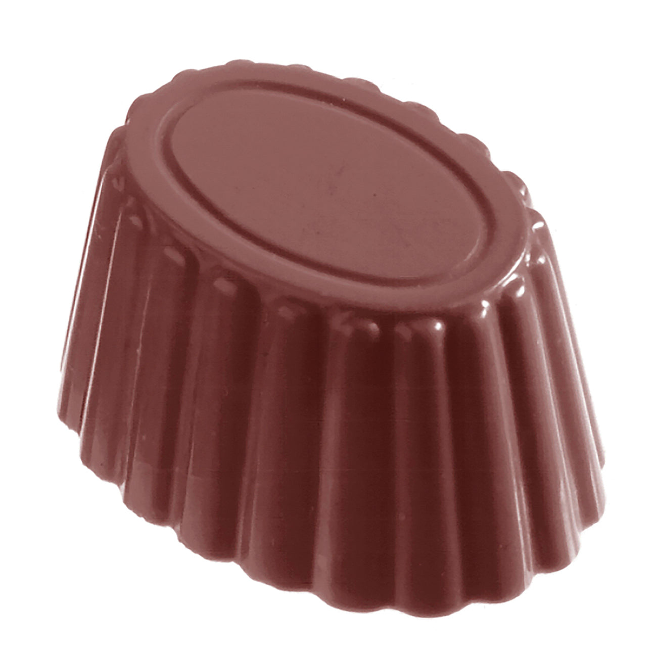 Dunkle Schokoladenform für Desserts.