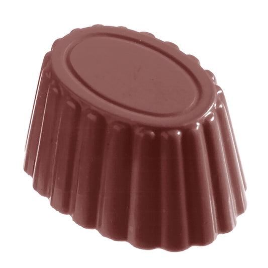 Dunkle Schokoladenform für Desserts.