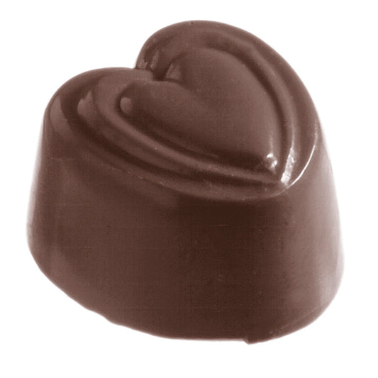 Herzförmige Schokoladenspezialität.