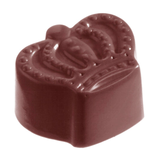 Schokoladenpraline in Kronenform.