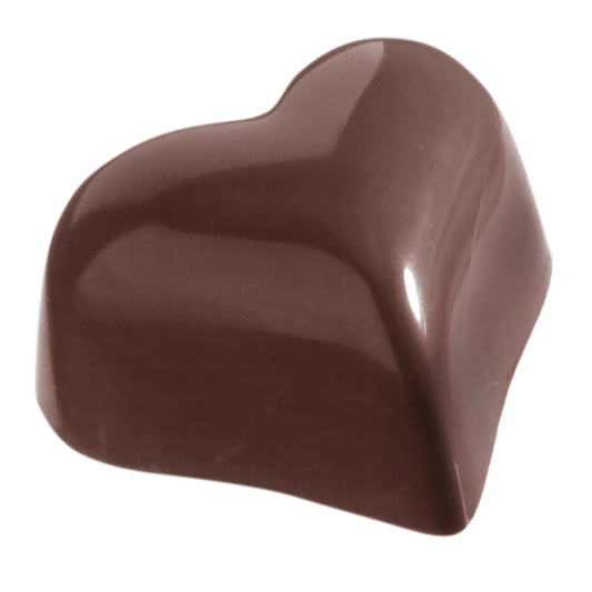 Herzförmige Schokoladenpraline.