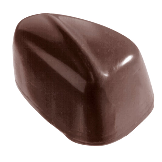 Dunkle Schokoladenform für Pralinen.