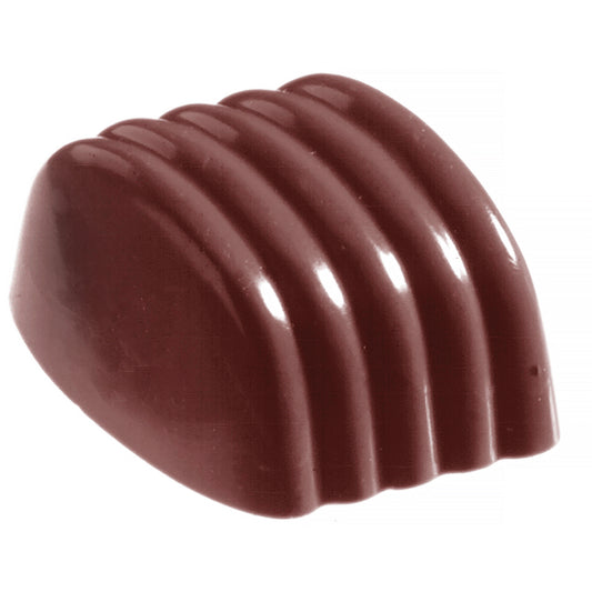 Dunkle Schokoladenform für Desserts.