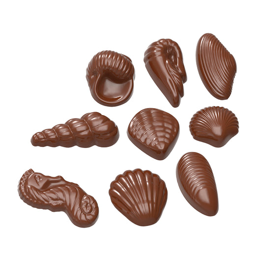 Schokoladenformen in Meeresfrüchte-Design.
