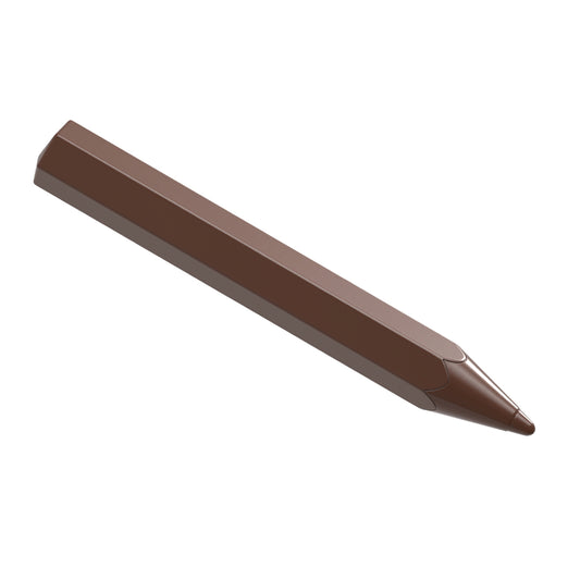 Brauner Bleistift auf weißem Hintergrund.