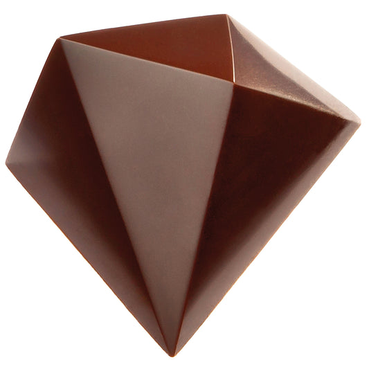 Schokoladendekoration in Diamantform.