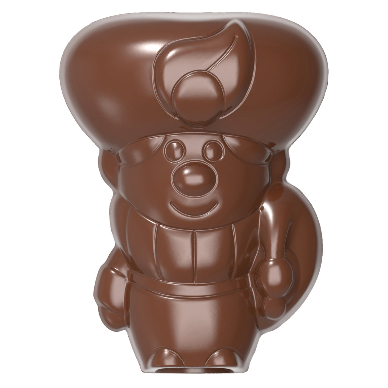Schokoladenfigur im Gastronomie-Kontext.