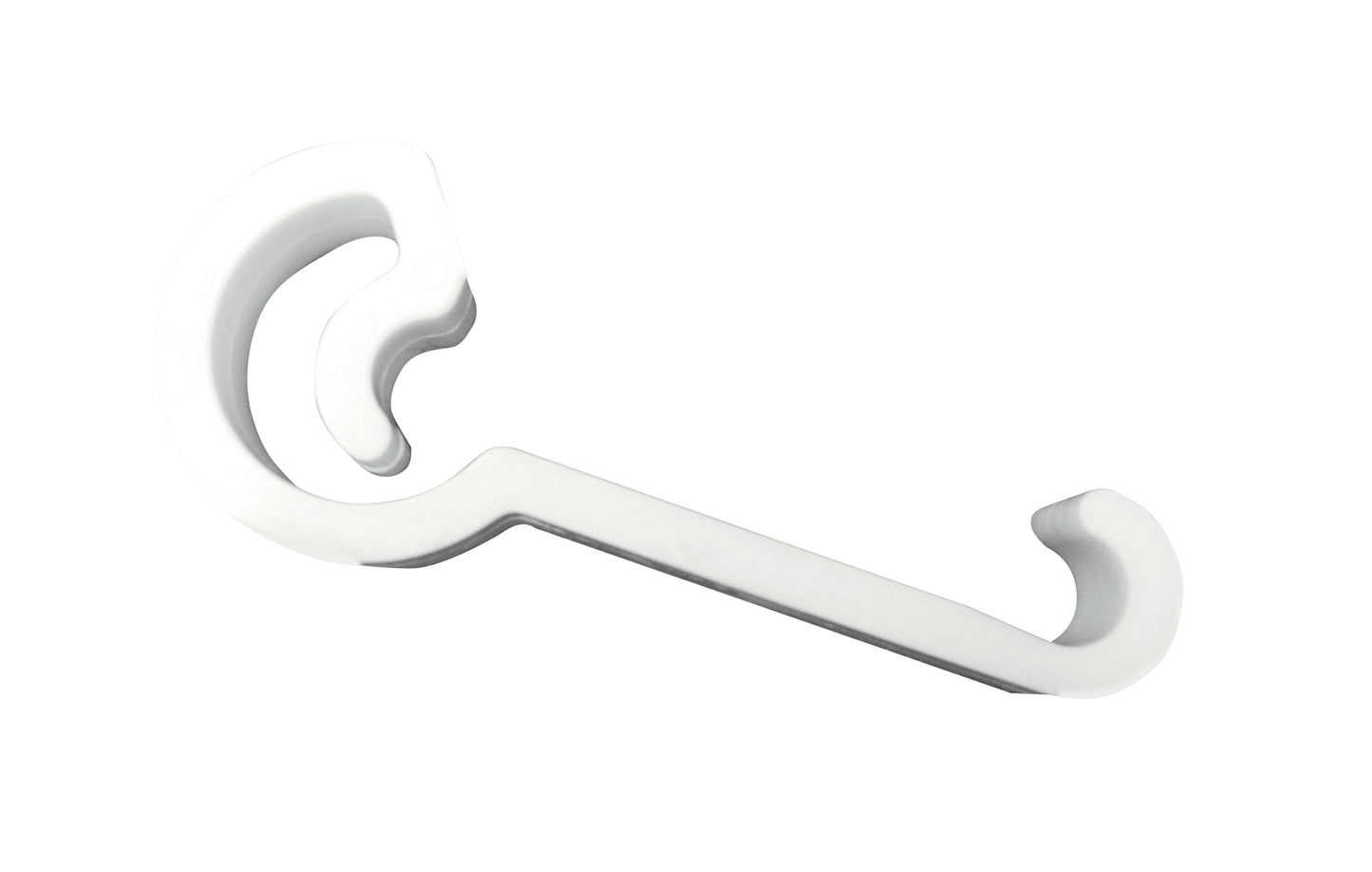 Weißer Kunststoffhaken für Gastronomie.