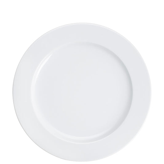 Leere weiße Essteller für Gastronomie
