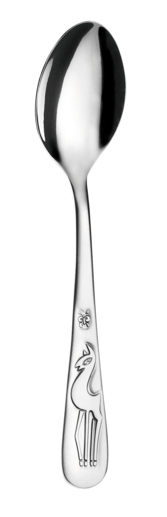 Silberlöffel mit Tier-Design.