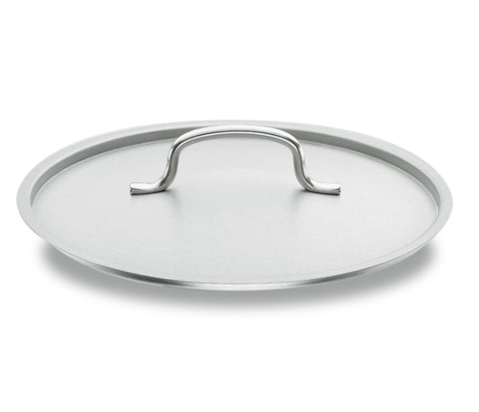 Topfdeckel aus Edelstahl mit Griff.