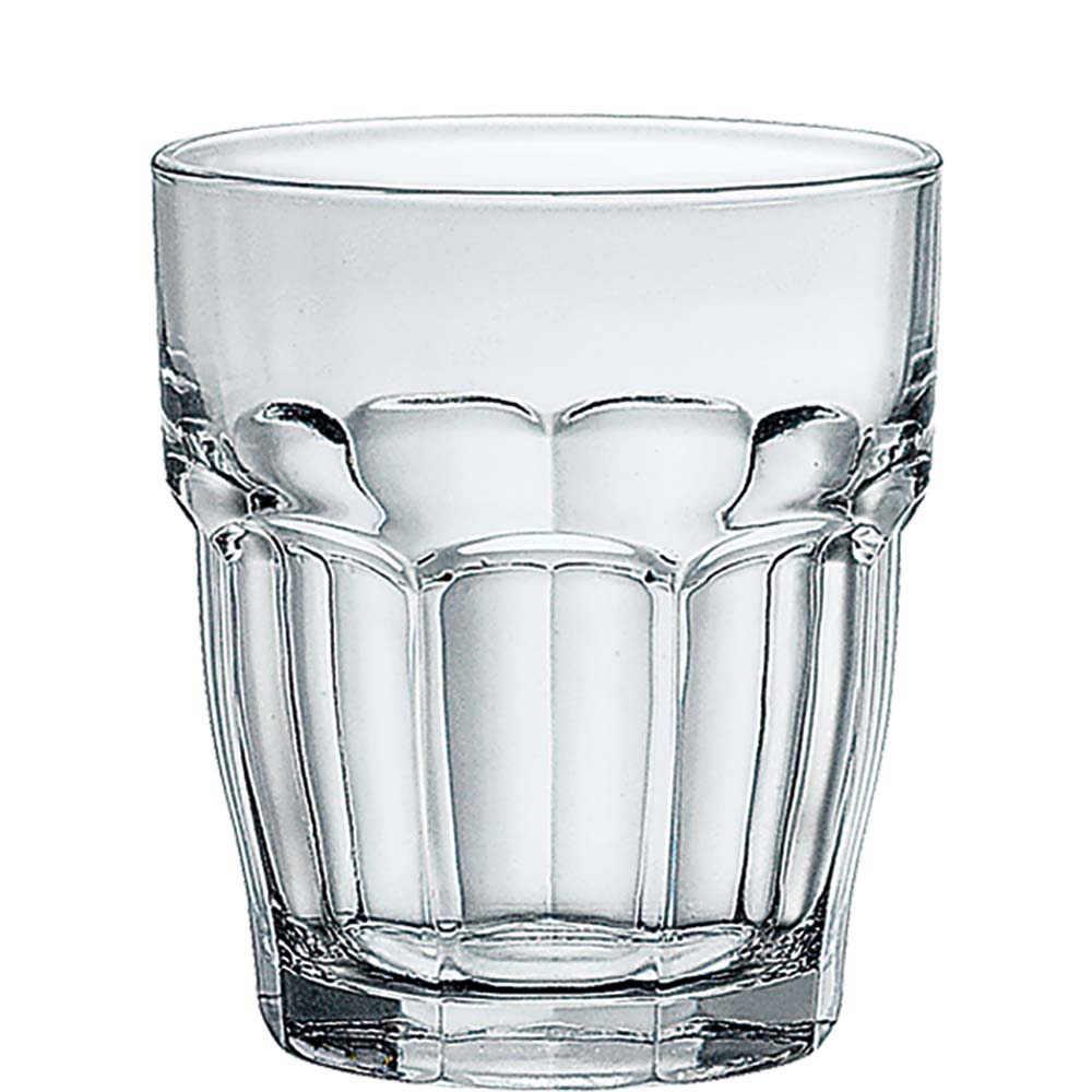 Klares, facettiertes Wasserglas