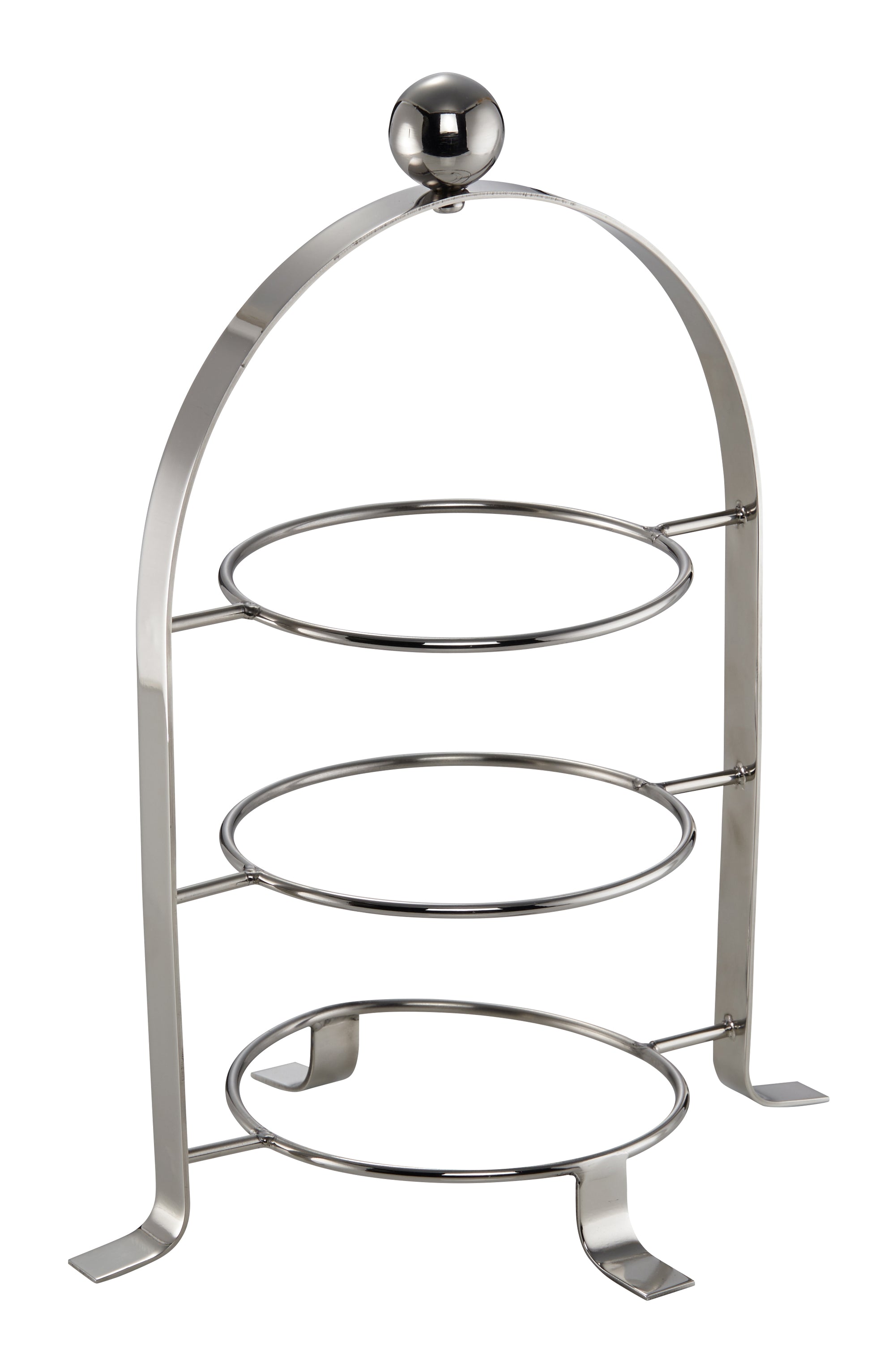 Metall-Etagere mit drei Ebenen.