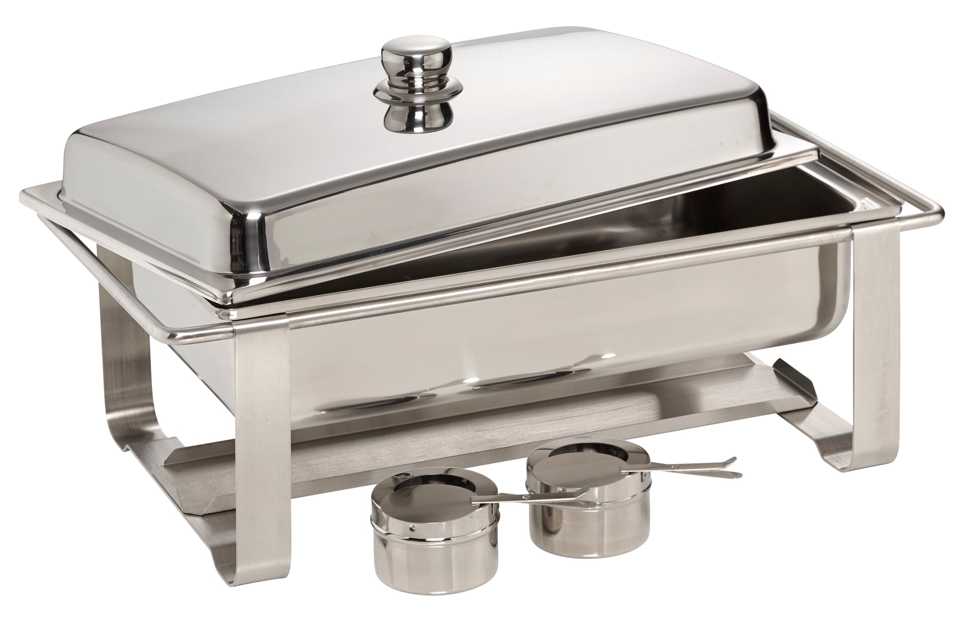 Chafing Dish mit zwei Behältern.