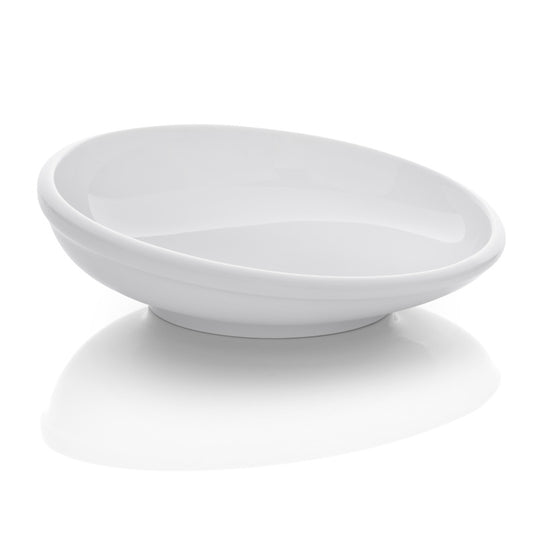 Weißes Gastronomie-Geschirr, oval.