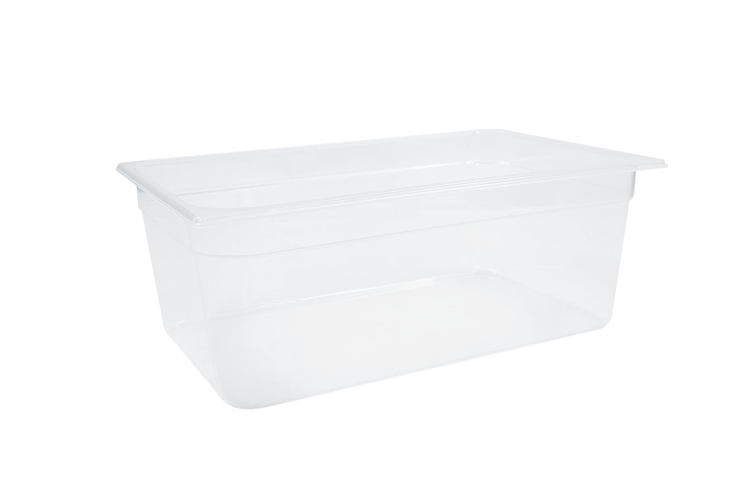 Transparente Aufbewahrungsbox für Lebensmittel.