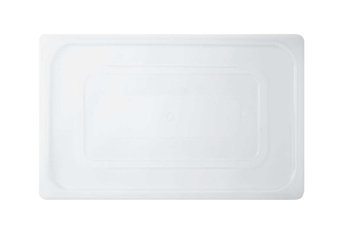 Transparente Gastronomie-Behälterabdeckung.