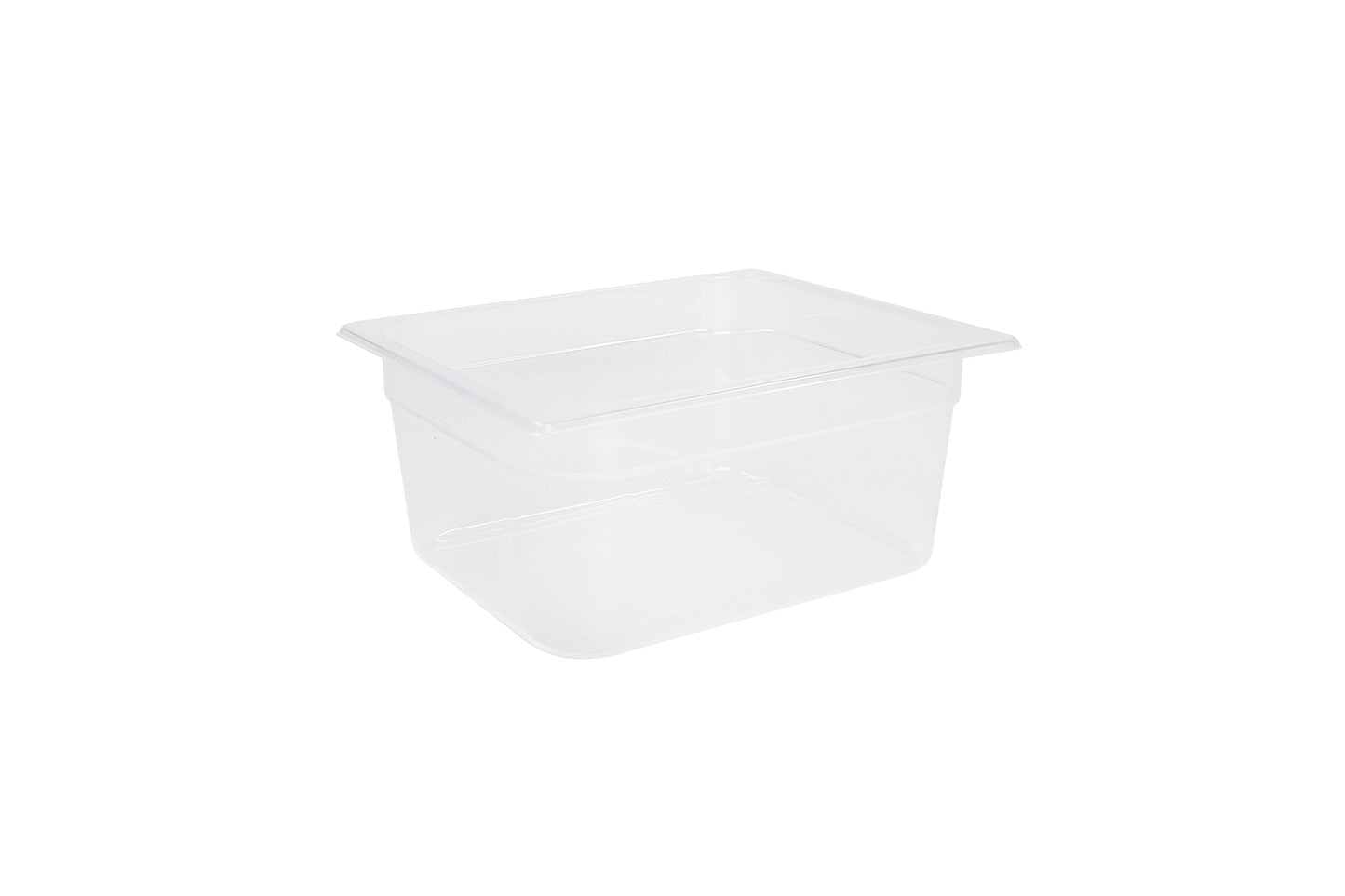 Transparente Aufbewahrungsbox für Lebensmittel.